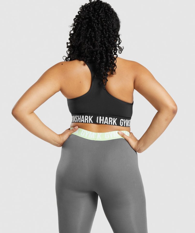 Staniki Sportowe Gymshark Fit Seamless Damskie Czarne | PL 723OZC